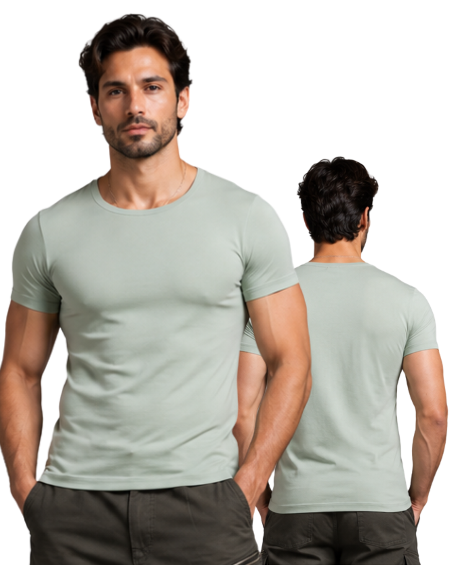 Muscle Fit Round Neck Tee