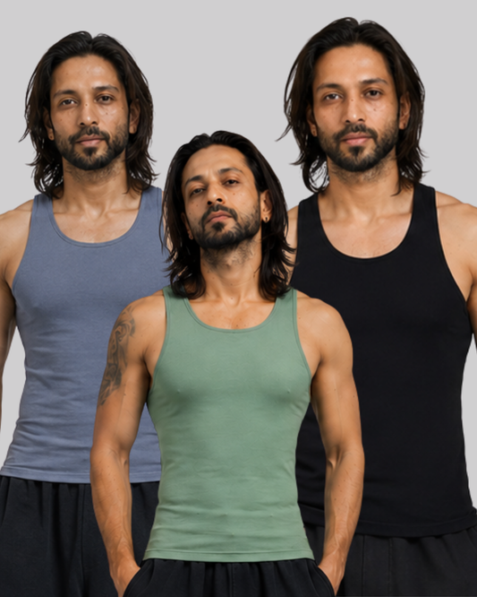 Round Neck Tank Top - Pack of 3