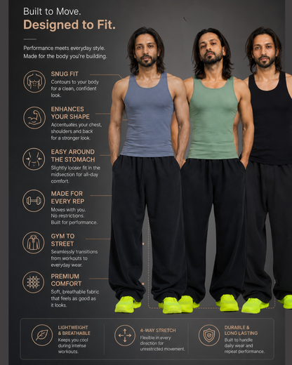 Round Neck Tank Top - Pack of 3