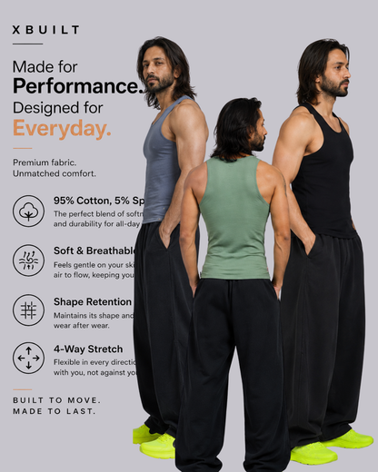 Round Neck Tank Top - Pack of 3