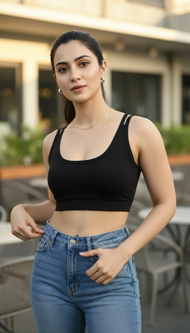 X Back Crop Top