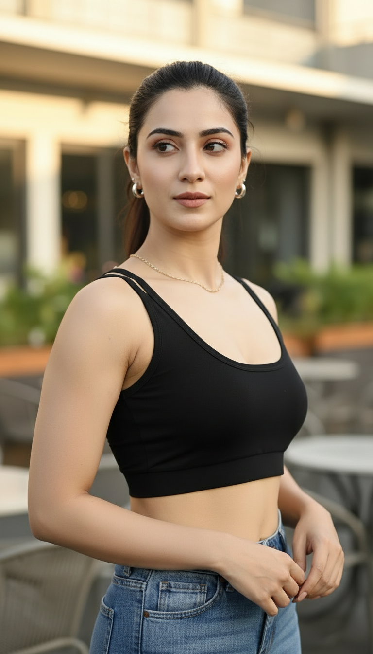 X Back Crop Top